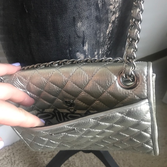 Rebecca Minkoff silver shoulder or crossbody bag - Picture 8 of 8